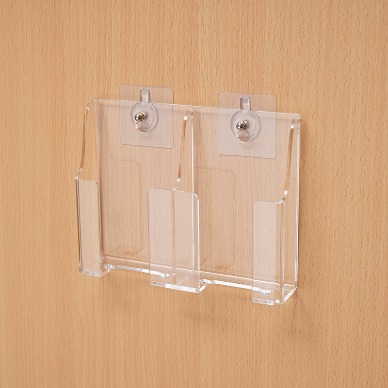 Acrylic mobile phone storage box non-perforated wall box remote control finishing box transparent shelf non-marking wall box