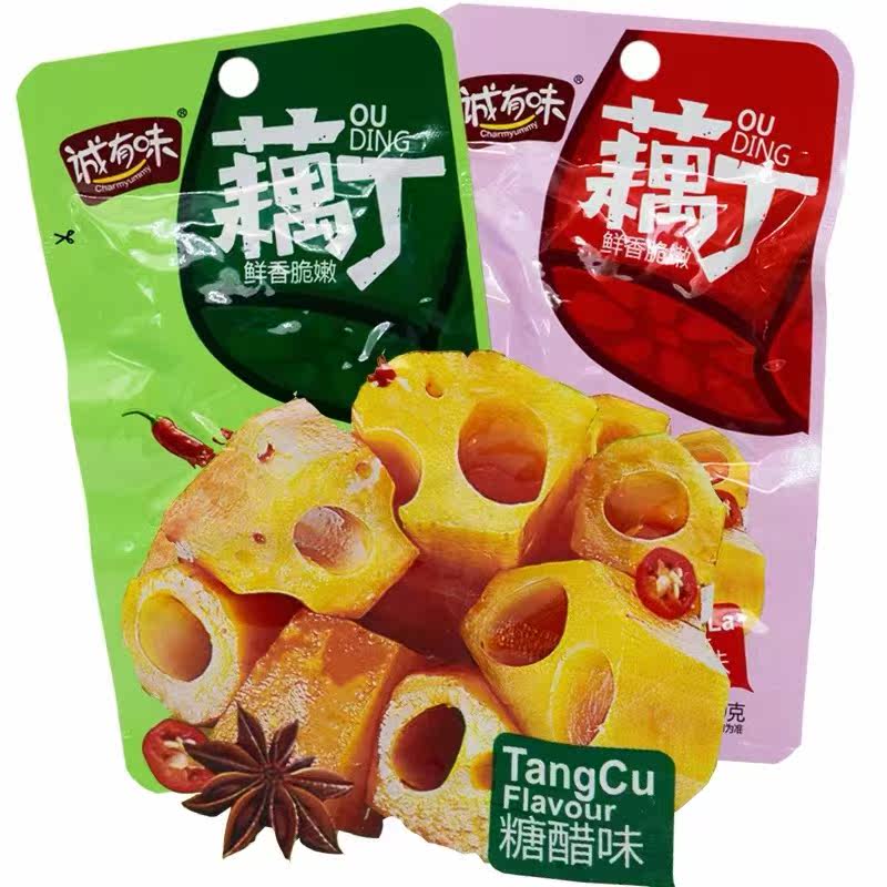 Cheng Yuwei 30g lotus root spicy lotus root braised lotus root childhood lotus diced leisure meal vegetables dried small package