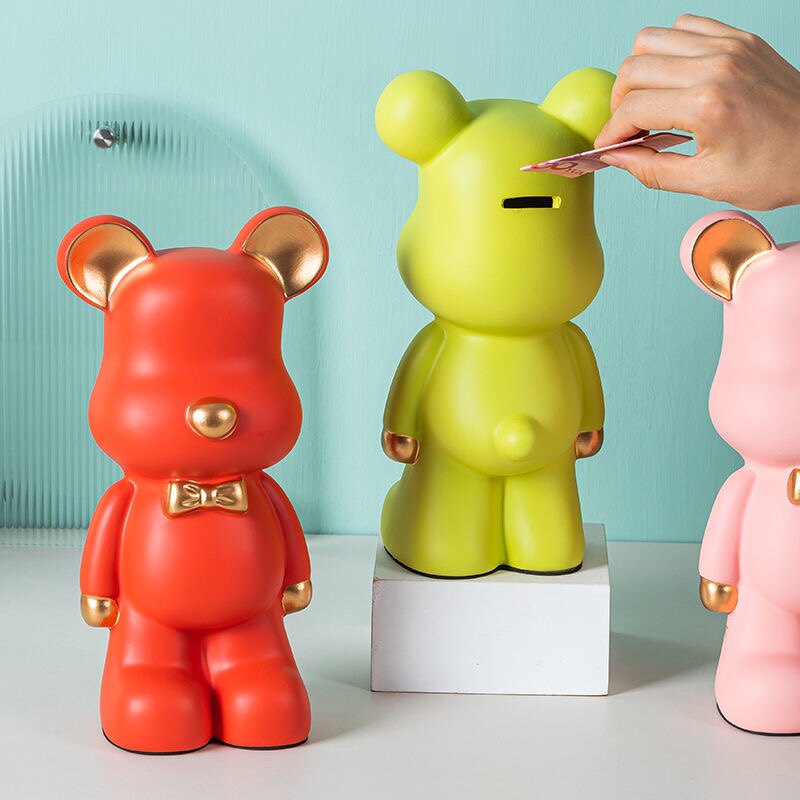 Light luxury net red cartoon violent bear living room ornament TV cabinet table entrance modern simple decorations piggy bank