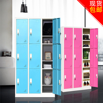 Color locker locker Employee deposit box Multi-door cabinet Thickened Iron Sheet Cabinet Bathroom gym cupboard