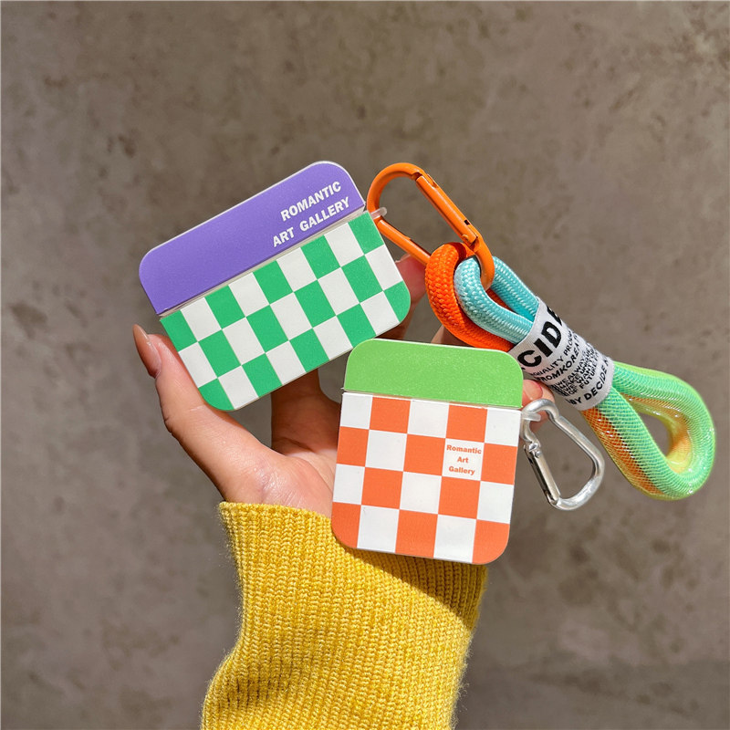 Collision Color Plaid Apply Airpods Protection Shell Airpodspro Soft Cover airpod2 Apple Bluetooth Headphones airpords3 Dai Aipods Cute a