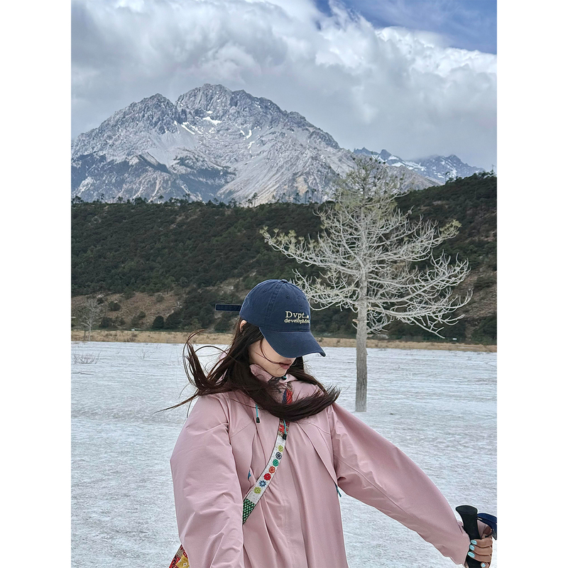 Peach Pink Windbreaker Jacket for Women 2026 Spring and Autumn New Outdoor Windproof Waterproof Hiking and Mountaineering Jacket