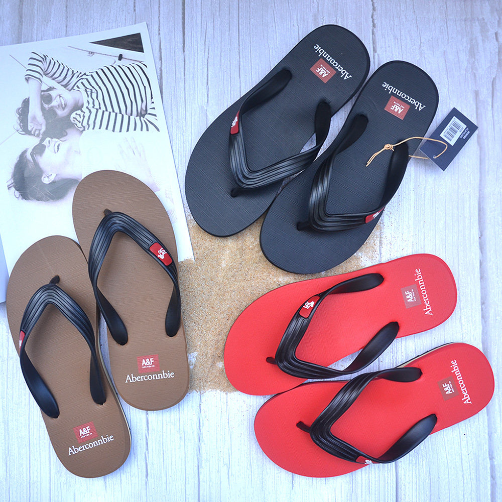 Beckham with the same style of deer men's summer simple European and American fashion fashion flip-flops Korean version of the beach flip-flops cool slippers