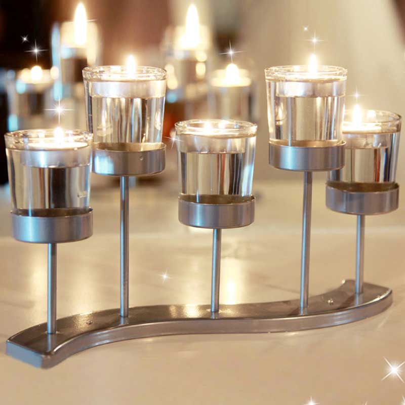 European iron glass candlestick Western restaurant romantic Valentine's Day candlelight dinner table candle cup wedding decoration