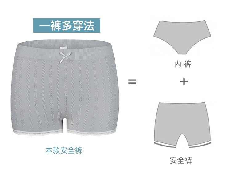 Quần an toàn xoắn nữ góc chống đáy thắt lưng ren giữa cotton mỏng Quần lót nữ size lớn đồ lót nữ