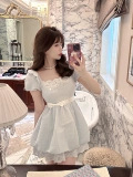 Creamysweet to the Moon Wish Wish Wish Girl Milk Blue Dress Design Design Design Bud Юбка