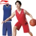 Li Ning nhóm mới mua quần áo bóng rổ phù hợp với 19 tốc độ khô sợi polyester nam thoáng khí hệ thống quần áo thể thao bóng rổ - Thể thao sau Thể thao sau