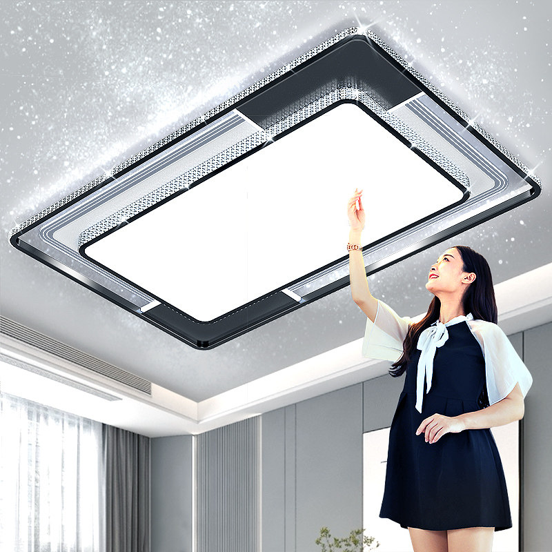 Living room lamp modern minimalist atmosphere 2022 new suction top crystal full house package combo Guangdong Zhongshan Lamp