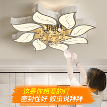 Crystal chandelier master bedroom lamp Hall living room ceiling simple modern atmosphere led light luxury Net red lighting