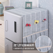 Price reduction clearance refrigerator cover dust cover refrigerator cover double door cloth dust cloth simple cover towel to single door
