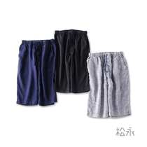 Songyong summer mens casual shorts linen thin home five points plain mens pajama pants loose size pants