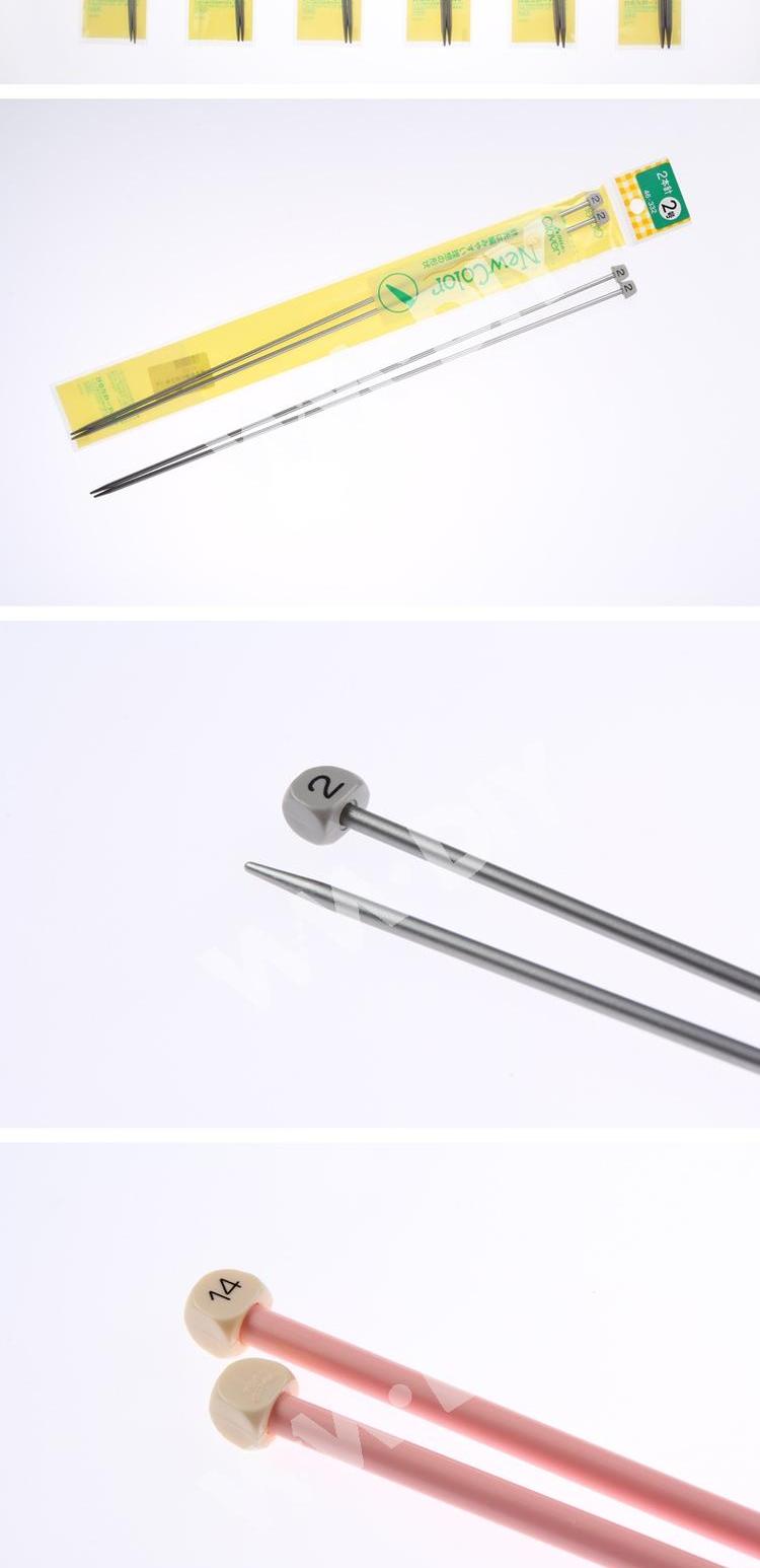 Áo len đan kim Stick Màu kim loại mới Kim đơn điểm 23cm46-373 Dụng cụ cầm tay nhập khẩu Nhật Bản - Công cụ & vật liệu may DIY kim khâu