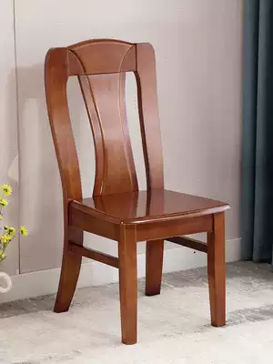 All solid wood dining chairs, household simple modern stools, back chairs, Chinese chairs, casual and thickened wooden meals