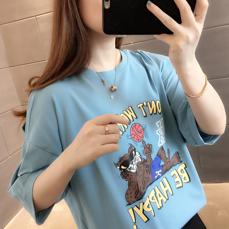 Mùa hè trắng ngắn tay mùa xuân t-shirt nữ 2020 mới của Hàn Quốc phiên bản của loose cotton t-shirt trong quần áo triều s