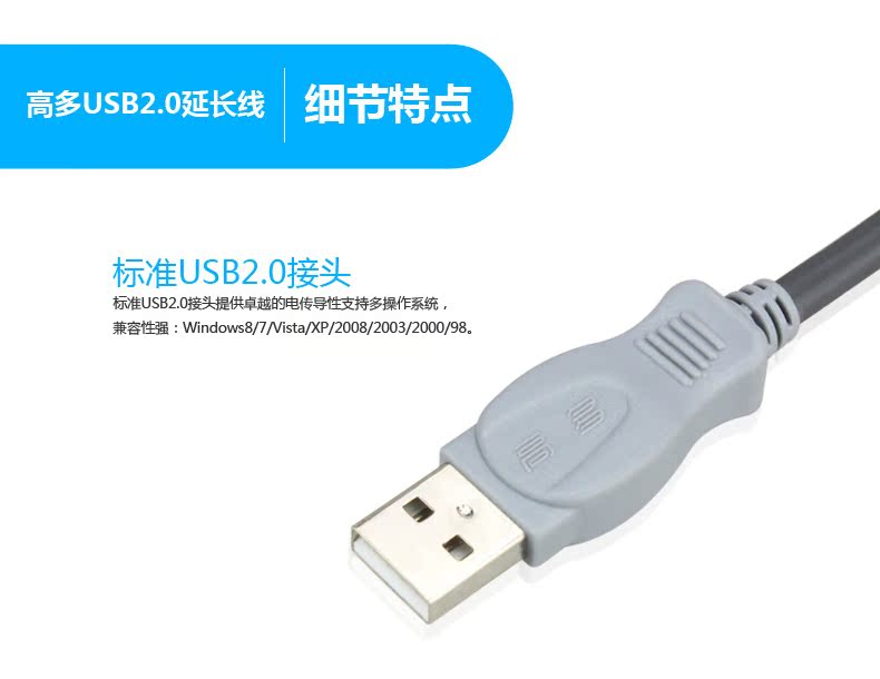 2.0 U đĩa master máy tính chuột dây nối bàn phím AM-AF 1.5 / 3/5/10 mét cao USB cặp cáp mở rộng - USB Aaccessories đầu sạc micro usb
