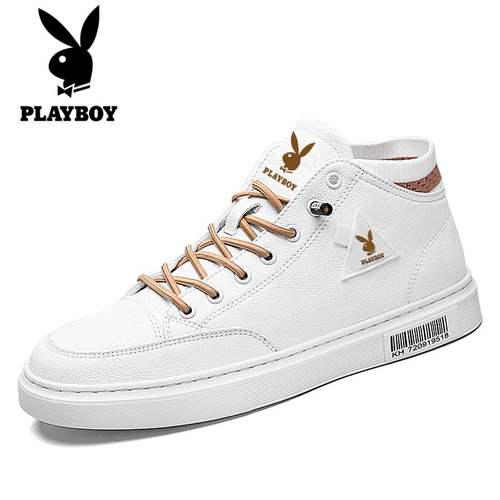 Мужская обувь Playboy, новинка 2020 года, осенние и зимние белые кроссовки, модные универсальные повседневные модные туфли из натуральной кожи в корейском стиле