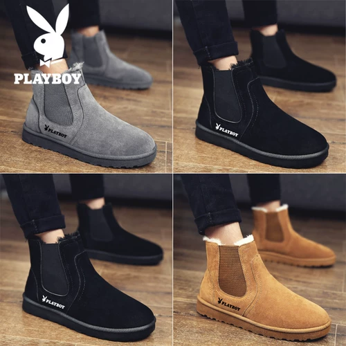 Playboy, зимняя высокая утепленная обувь, мужские утепленные челси