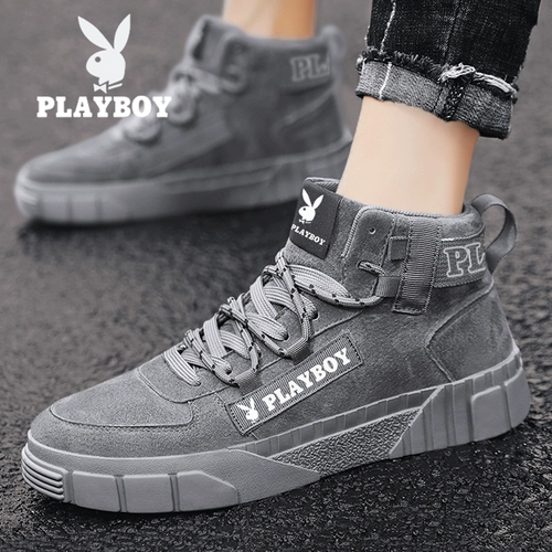 Playboy, Martens, мужская зимняя высокая флисовая обувь, трендовые универсальные сапоги, в корейском стиле