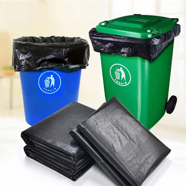 Hotel Guest House Rooms disposable flat black super large garbage bag plastic bag
