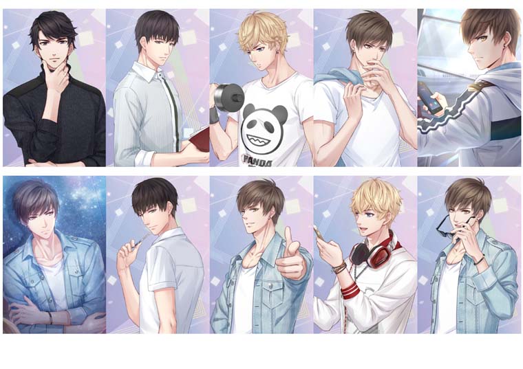 Tình yêu và nhà sản xuất Xu Mo Baiqi Crystal Scrub Card Sticker Anime Card Sticker Sticker Ngoại vi 10 tờ - Carton / Hoạt hình liên quan hình sticker đồ ăn