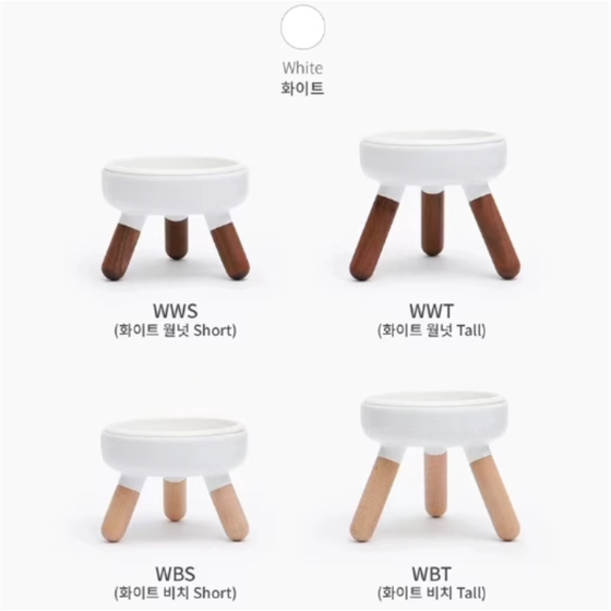 Cla pet spot Korean Inherent Pet Bowl Oreo Deep Wooden Bowl Bowl Ceramic Bowl Combination
