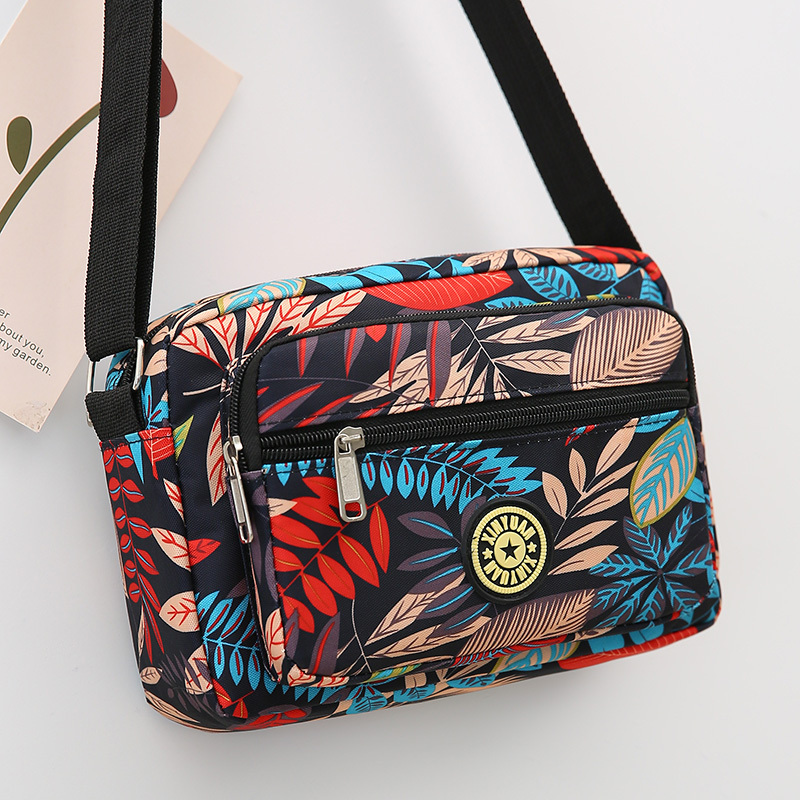 Four-Season Versatile Small Square Bag for Women, New Printed Nylon Women's Bag, Oxford Cloth Shoulder Crossbody Bag, Casual Canvas Bag