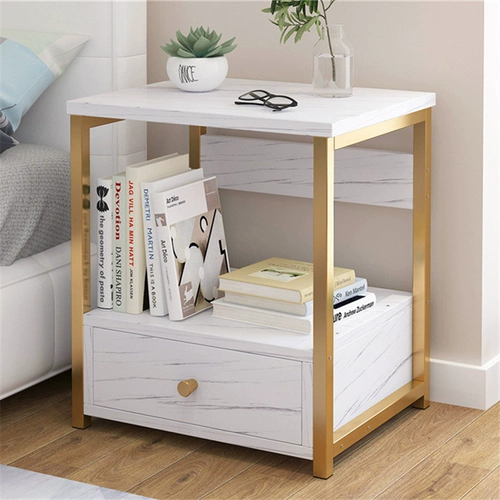 Деду столовый шкаф современный светлый роскошный белый северный ветер Ins -железная спальня экономическая онлайн -онлайн -красный прикроватный шкаф