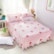 100% cotton bed ba mảnh vỏ gối đơn mảnh sản phẩm duy nhất đôi bông giường trải giường chống trượt bìa bảo vệ - Váy Petti