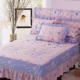 100% cotton bed ba mảnh vỏ gối đơn mảnh sản phẩm duy nhất đôi bông giường trải giường chống trượt bìa bảo vệ - Váy Petti