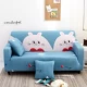 Vỏ bọc ghế sofa phổ thông đàn hồi mới bao gồm tất cả các loại khăn đệm kiểu cũ bốn mùa phổ dụng lưới ma thuật màu đỏ che chắn bụi - Bảo vệ bụi