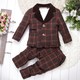 Chàng trai ăn mặc phù hợp với British Gió trai Showwear Kids 2019 mới dày cộng nhung trẻ em phù hợp với quy định.