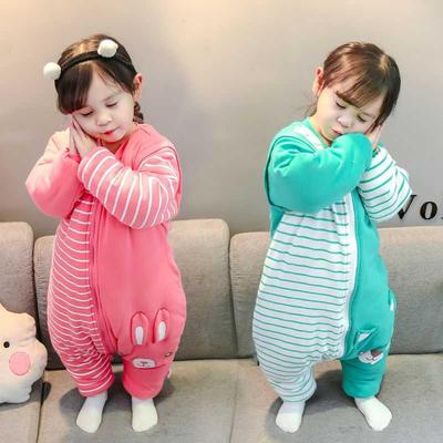 Túi ngủ thu đông cho bé mẫu 1-2-3-4 tuổi pyjama dày dặn cho bé, chống đá chân trẻ em nam nữ xẻ tà - Túi ngủ