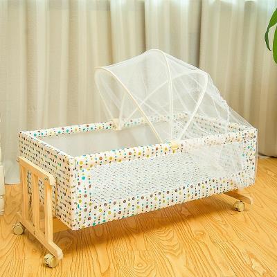 Baby cradle manual small cradle bed intelligent 0-3 years old newborn soothing automatic cradle crib manual