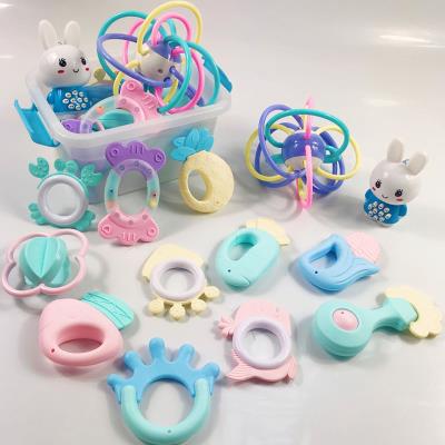 Baby Teether Molar Stick Artifact Baby Cắn Manhattan Hand Ball Toy Le Teeth Nhai Silicone có thể được đun sôi - Gutta-percha / Toothbrsuh / Kem đánh răng