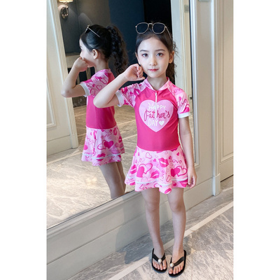 Yong Yi Girls' Swimsuit 202020New Korean Children's Swimsuit Female Siamese Princess Skirt Little Tong Bao.