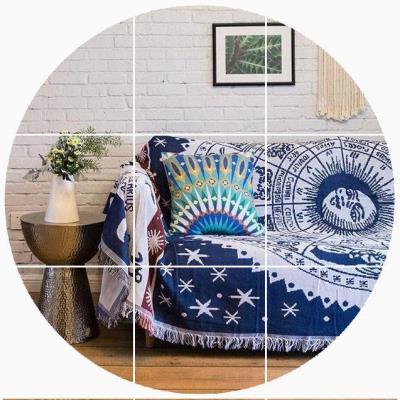 Double-sided sofa towel cushion cover ins style single and double full cover sofa cover B&B bedside towel line blanket