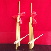Lusheng Miao Guizhou Bamboo Instrument Props National Medium Trumpet Performance Yunnan Six-Tube Miao Handmade Trumpet Stage Road