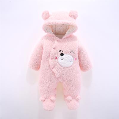 Three-four-month baby autumn winter dress girl cotton thickened warm baby clothes male velvety animals even outfits wear