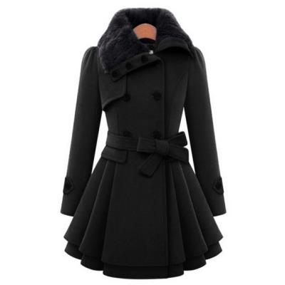 eBay2019 áo khoác len nữ dài vừa phải của châu Âu và đẹp cho phụ nữ - Trung bình và dài Coat