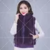 2017 New Rex Rabbit Fur Vest Trùm đầu Áo khoác lông dài giữa vai Slim Women Mặc có thể được tùy chỉnh - Áo vest Áo vest