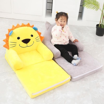 Children's Folding Little Sofa Cartoon Cute Boy Girl Sloth Seat Nursery School Baby Stool Reading Can Be Removed