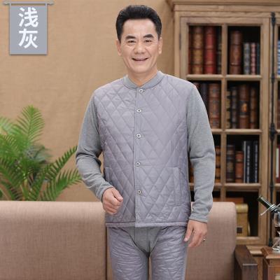 Trung niên và già bên ngoài đồ lót ấm cardigan mặc ngoài cơ thể cũ mans áo khoác mở mùa thu áo khoác phụ nữ nam cộng với nhung dày.