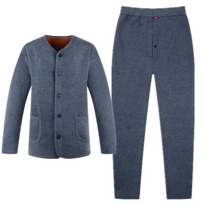 .Middle niên lót ấm bộ cardigan mens oằn kẹp bông lỏng lẻo cộng với chất béo kích thước lớn cộng với nhung old-fashioned cộng. 