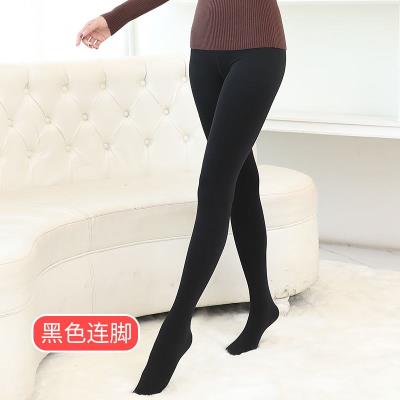 Quần áp nữ đi tất bếp ống siêu ôm chân đẹp tạo dáng legging đen thu đông cộng nhung dày đục chân - Vớ giảm béo