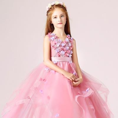 Tuần nhà 2019 mới thực hiện chủ công chúa áo cưới girlbirthday bữa tiệc buổi tối váy hoa cô gái trẻ em 