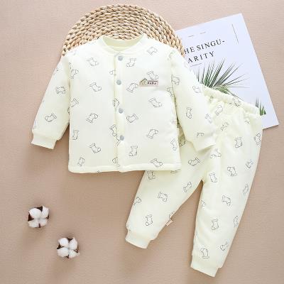 Newborn baby clothes two-piece winter newborn newborn autumn and winter thickening children's warm children's cotton coat suit