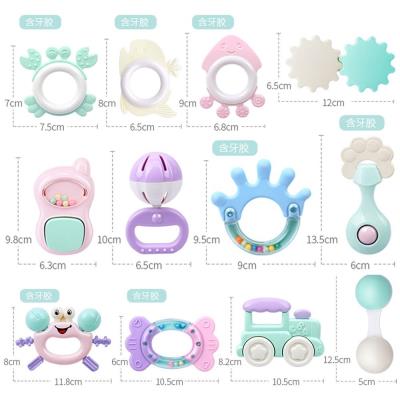 Baby toys 3-6-12 months newborn baby hand rattle 0-1 year old boy and girl baby boilable teether