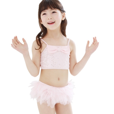 High-end children's swimsuit baby girl baby cute Korean girl split bikini swimsuit princess child tour