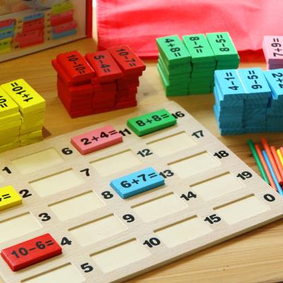 Tính toán sớm cậu bé, dạy số khối xây dựng domino trẻ em cô gái đồ chơi trẻ em - Khối xây dựng