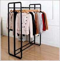 Wrought iron clothing rack Wedding dress display rack Clothing store clothes Nakajima shelf Floor-standing double-pole hanger side hanger